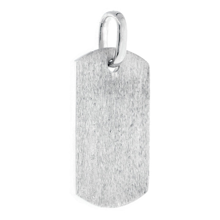 36mm Hardcore Metal Snake Skin Cross Pendant Dog Tag in 14K White and Yellow Gold