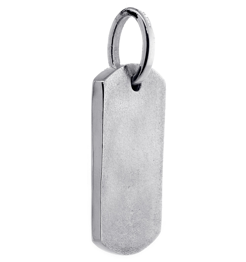 36mm Hardcore Metal Snake Skin Star of David Pendant Dog Tag in Sterling Silver