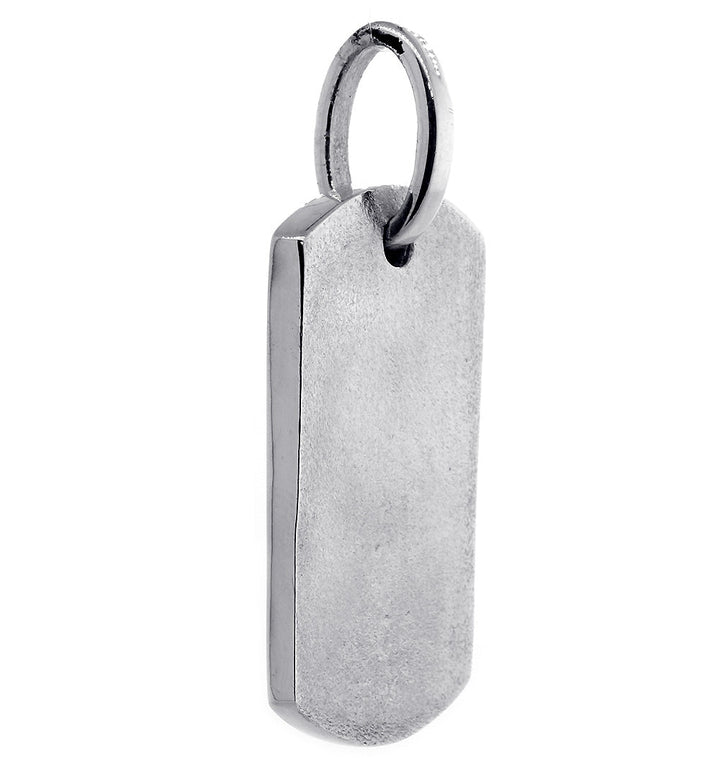 36mm Hardcore Metal Snake Skin Star of David Pendant Dog Tag in Sterling Silver