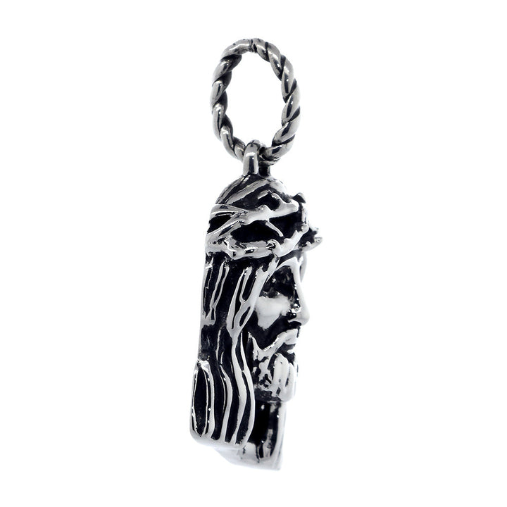 Large Jesus Christ Crown of Thorns Charm, 28mm in Sterling Silver