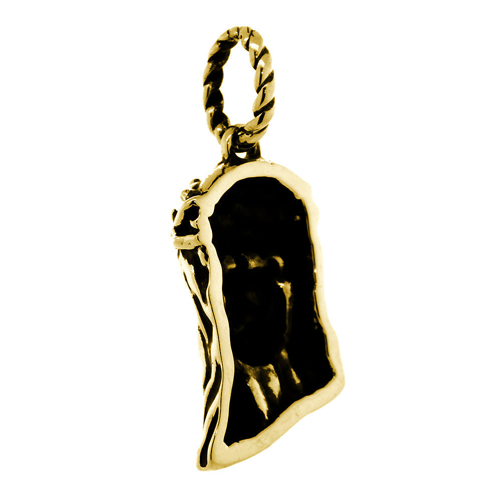 Large Jesus Christ Crown of Thorns Charm, 28mm in 14k Yellow Gold