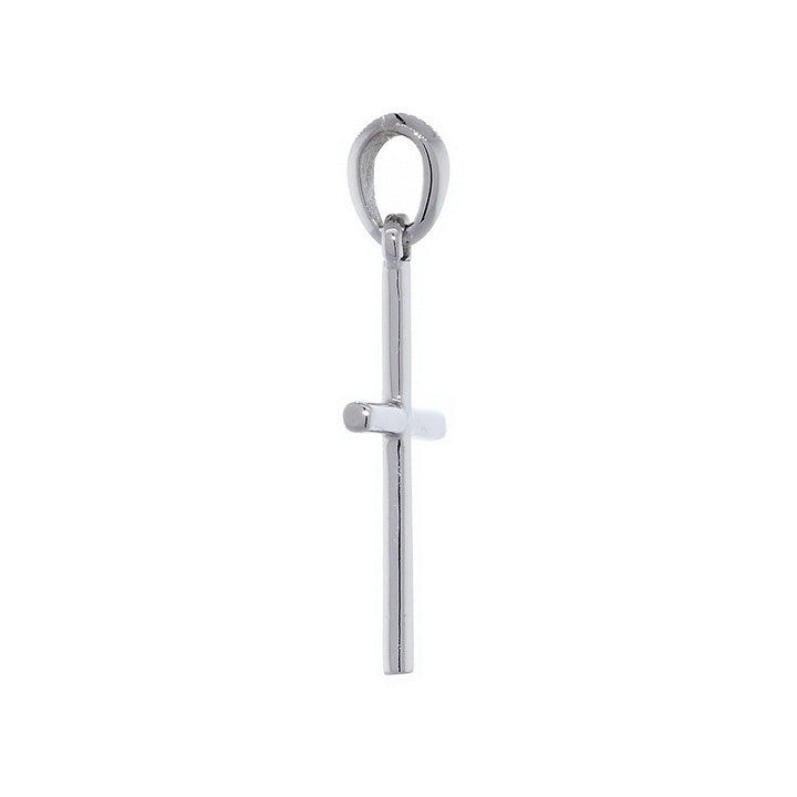 18mm Thin Cross Charm in Sterling Silver