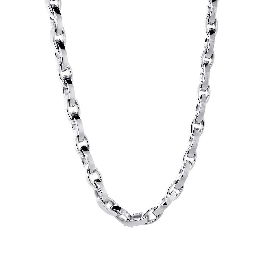 7 mm Marquise Link Chain, 22.5 Inches in 14K Yellow Gold