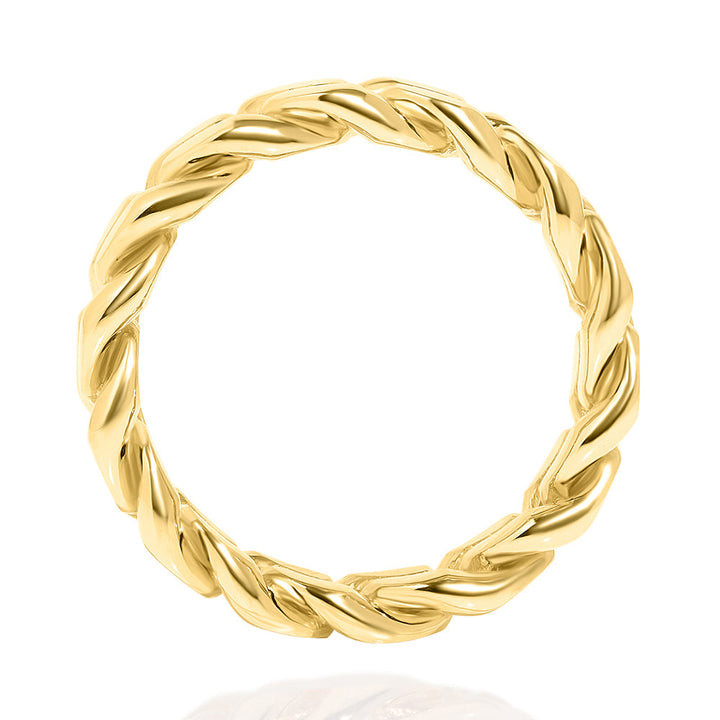 14k Yellow Gold Solid Cuban Link Band/Ring