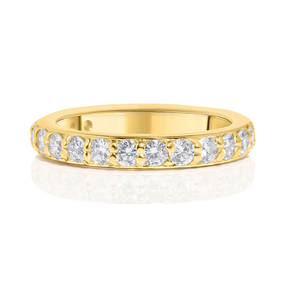 Diamond Ring - Band, 14K Yellow Gold & Diamond Ring