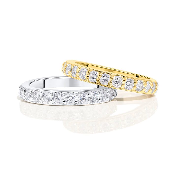 Diamond Ring - Band, 14K Yellow Gold & Diamond Ring