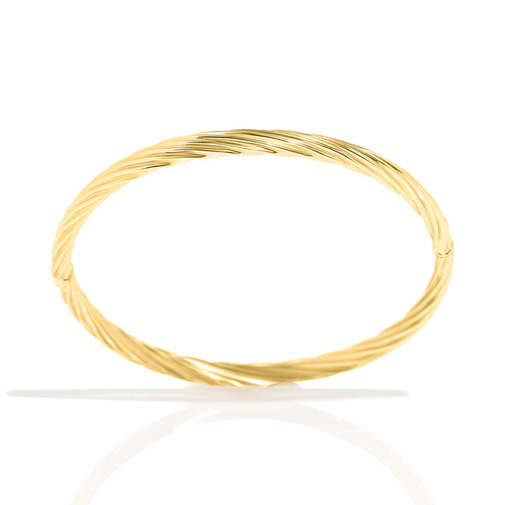 14K Yellow Gold Bangle Hollow