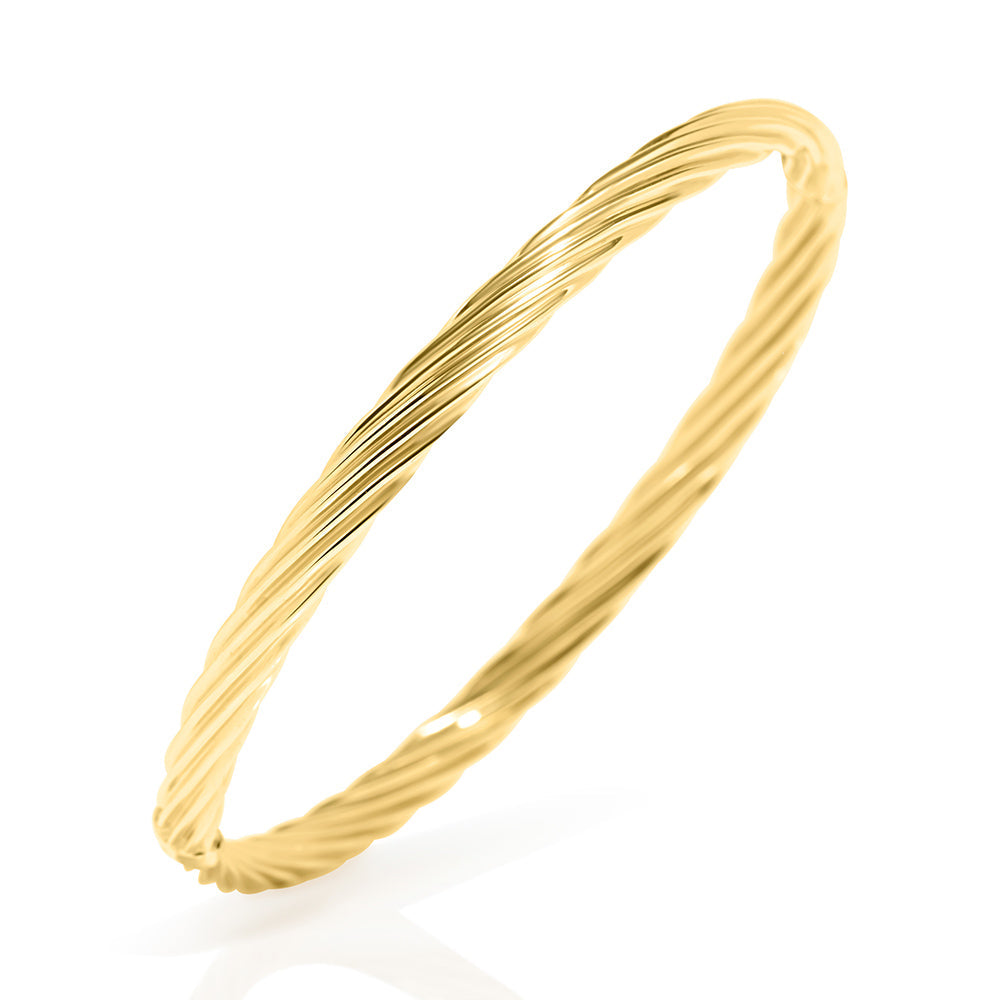 14K Yellow Gold Bangle Hollow