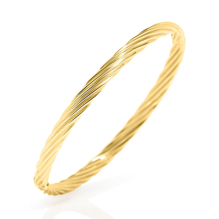 14K Yellow Gold Bangle Hollow