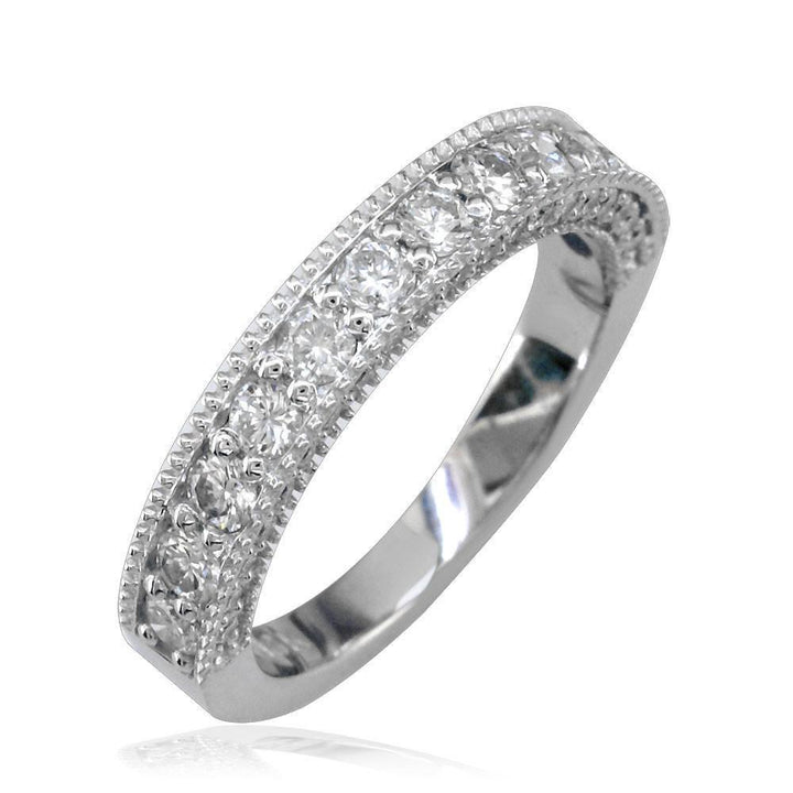 Round Diamonds Wedding Band, 1.20CT, 3.6mm in 14k White Gold