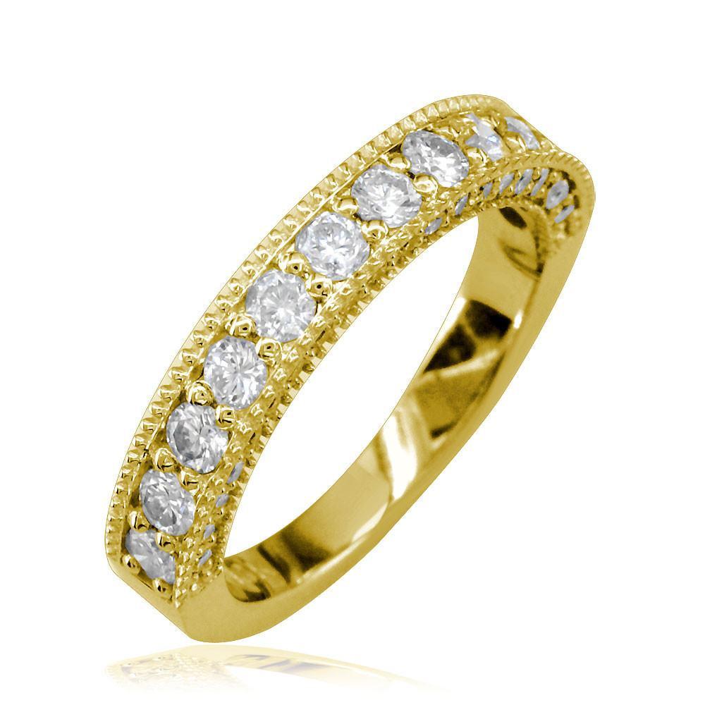 Round Diamonds Wedding Band, 1.20CT, 3.6mm in 14k Yellow Gold