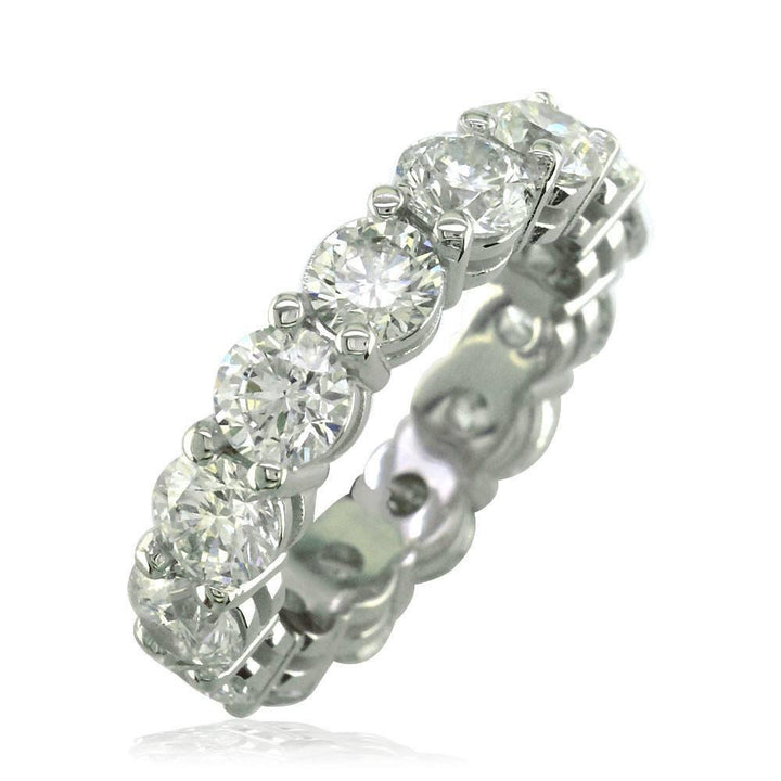 Round Diamonds Eternity Band, 5.50CT in 14k White Gold