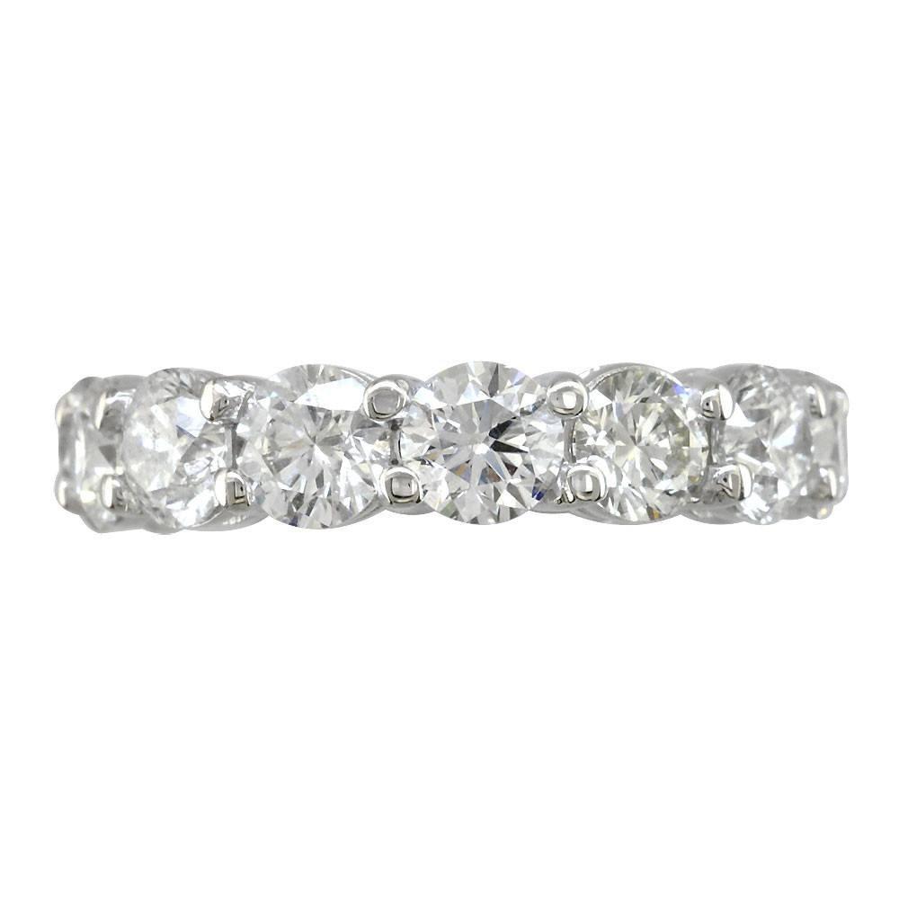 Round Diamonds Eternity Band, 5.50CT in 14k White Gold