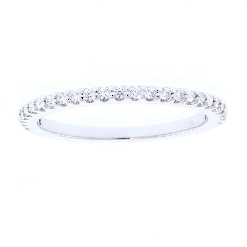 Thin Diamond Wedding Band, 0.25CT Total in 14k White Gold