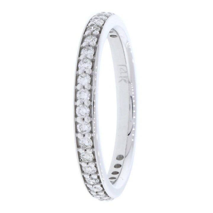 Diamond Wedding Band, 0.30CT Total in 14k White Gold