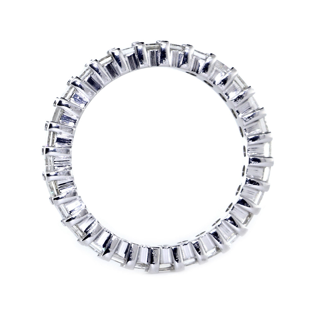 Princess Cut Diamond Eternity Band, 2.52CT in 14K White Gold