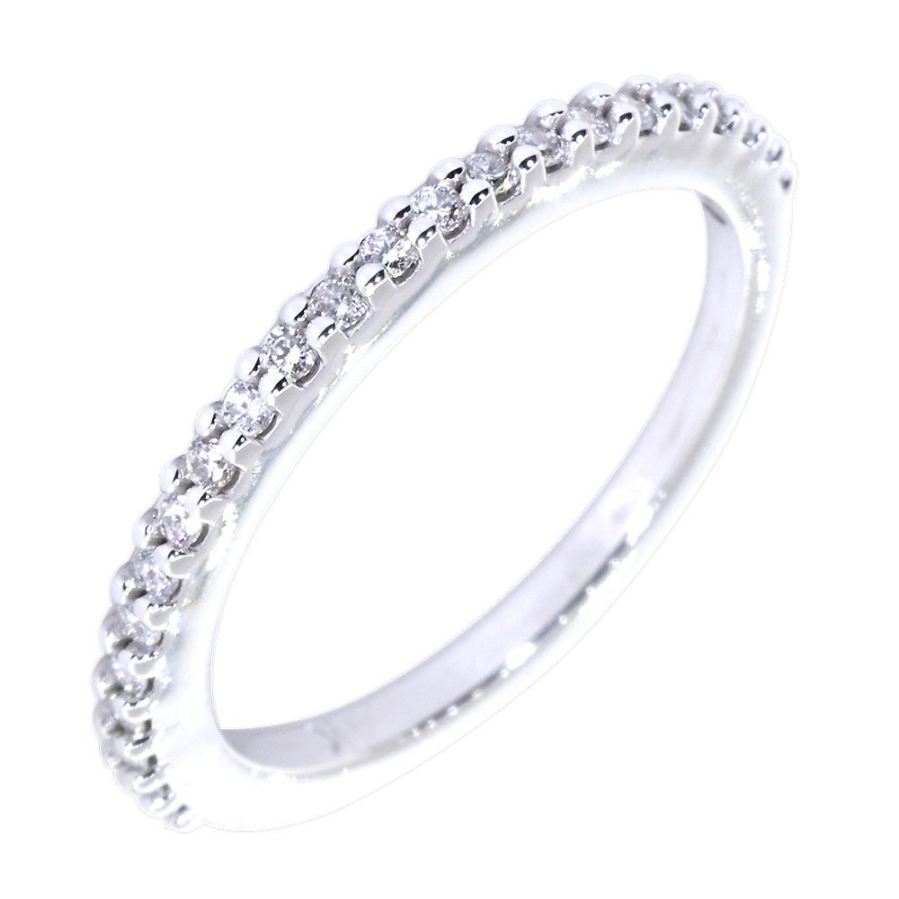 Thin Diamond Wedding Band, 0.34CT in 14k White Gold