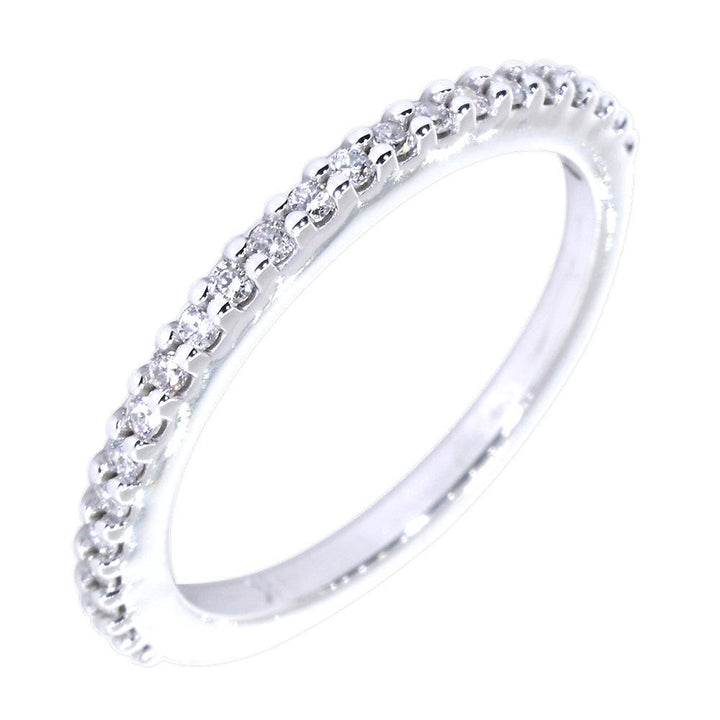 Thin Diamond Wedding Band, 0.34CT in 14k White Gold