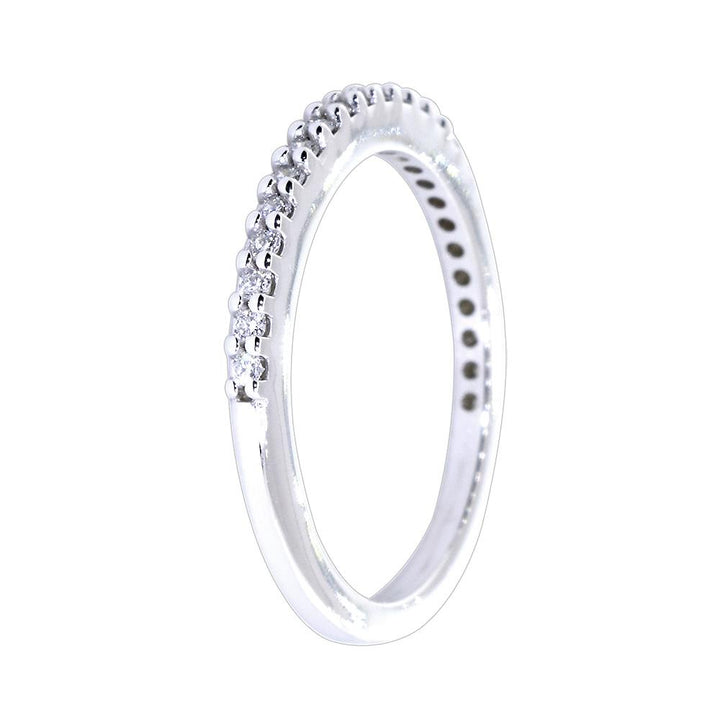 Thin Diamond Wedding Band, 0.34CT in 14k White Gold