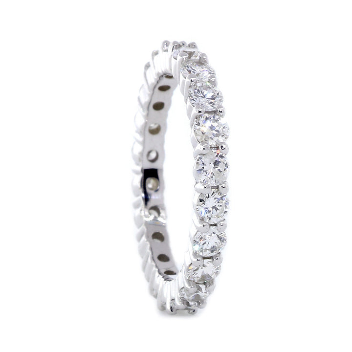 Round Diamonds Shared Prong Eternity Band, 1.60CT in 14K White Gold