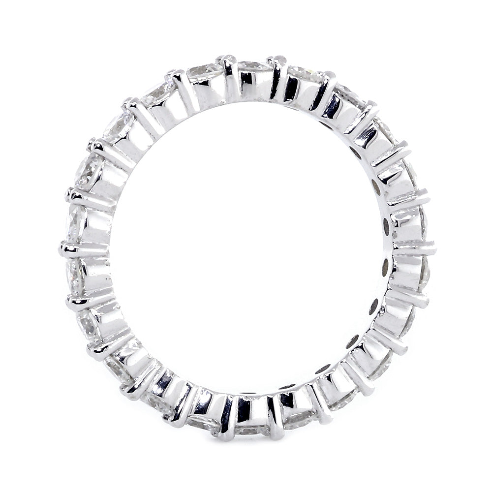 Round Diamonds Shared Prong Eternity Band, 1.60CT in 14K White Gold