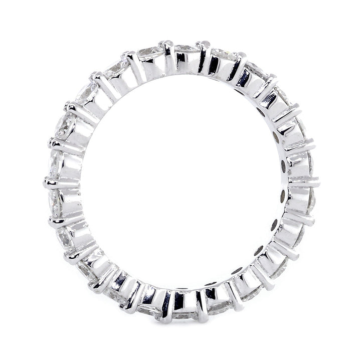 Round Diamonds Shared Prong Eternity Band, 1.60CT in 14K White Gold