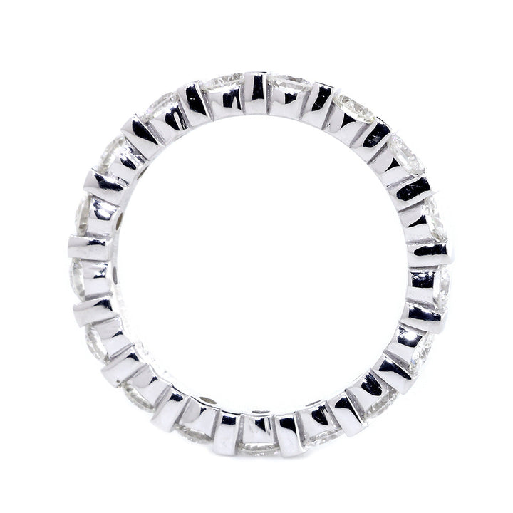 Round Diamonds Channel Set Eternity Band, 1.36CT in 14K White Gold