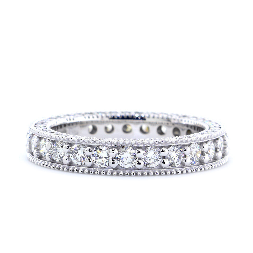 Diamond Eternity Band, Wedding Band, 1.90CT in 14K White Gold