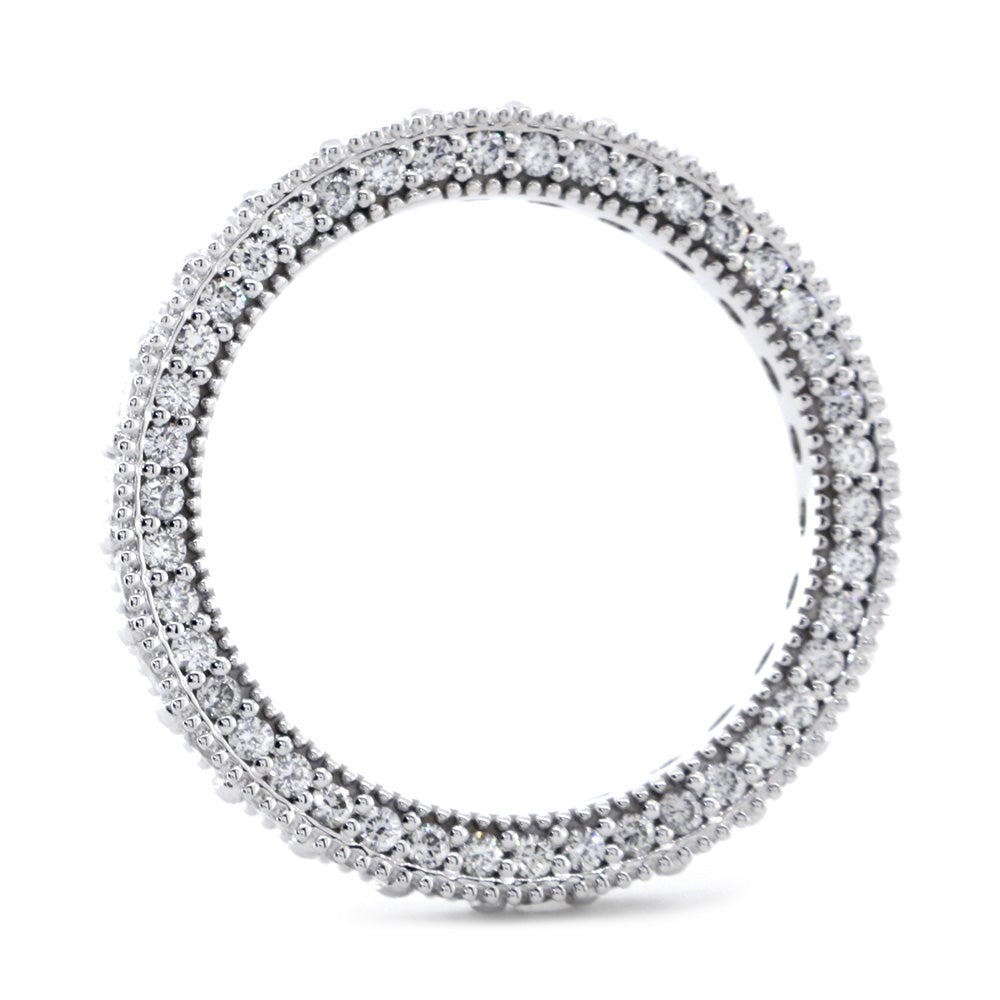 Diamond Eternity Band, Wedding Band, 1.90CT in 14K White Gold