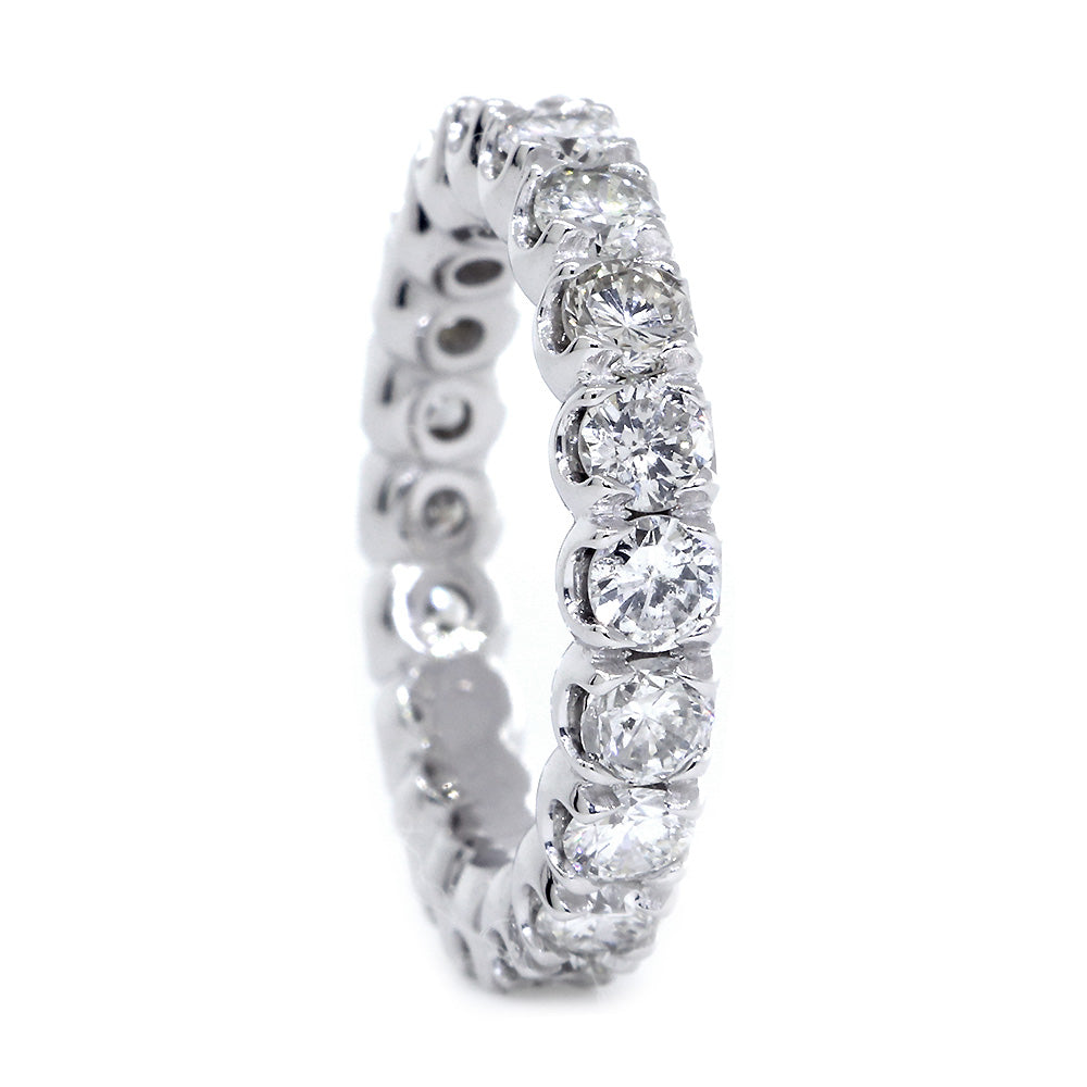 Round Diamonds Eternity Band, 2.40CT in 14K White Gold