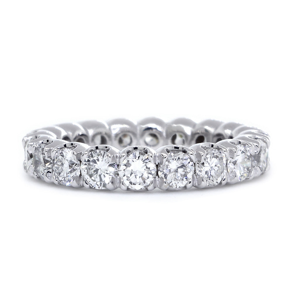 Round Diamonds Eternity Band, 2.40CT in 14K White Gold