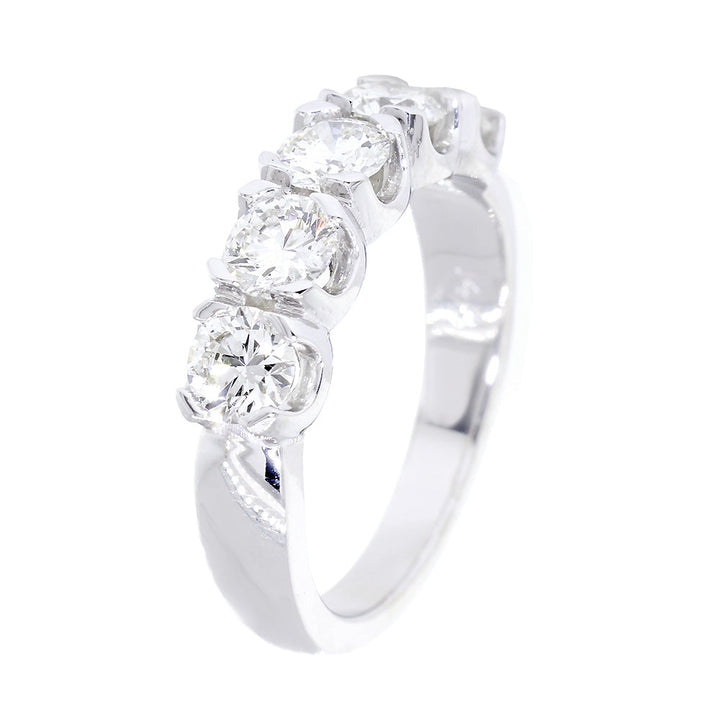 GIA Certified Diamond Wedding Band, 1.26CT in 14k White Gold