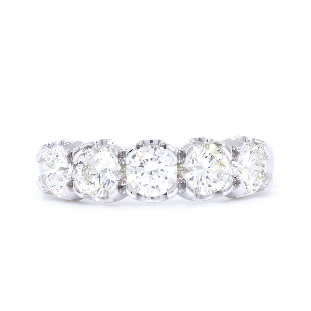 GIA Certified Diamond Wedding Band, 1.26CT in 14k White Gold