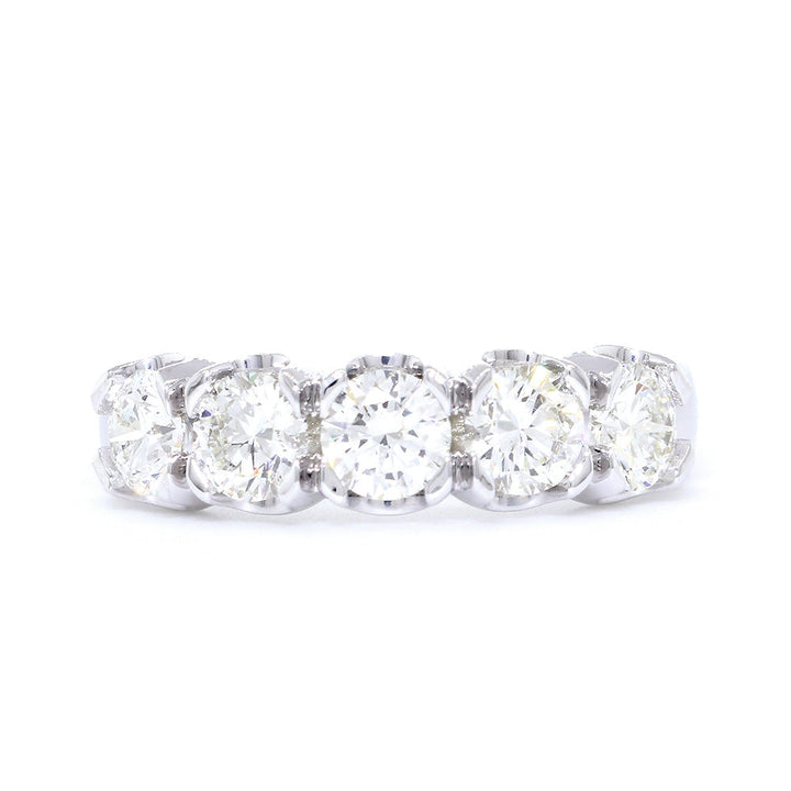 GIA Certified Diamond Wedding Band, 1.26CT in 14k White Gold