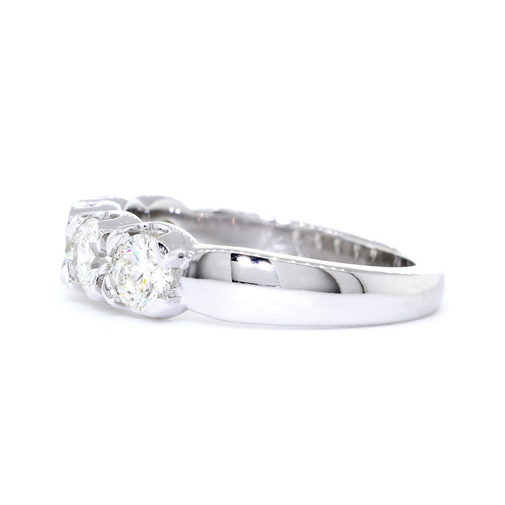 GIA Certified Diamond Wedding Band, 1.26CT in 14k White Gold