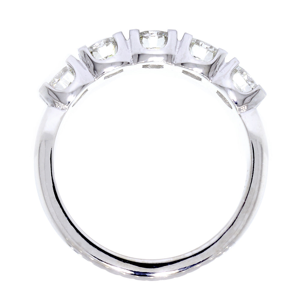 GIA Certified Diamond Wedding Band, 1.26CT in 14k White Gold