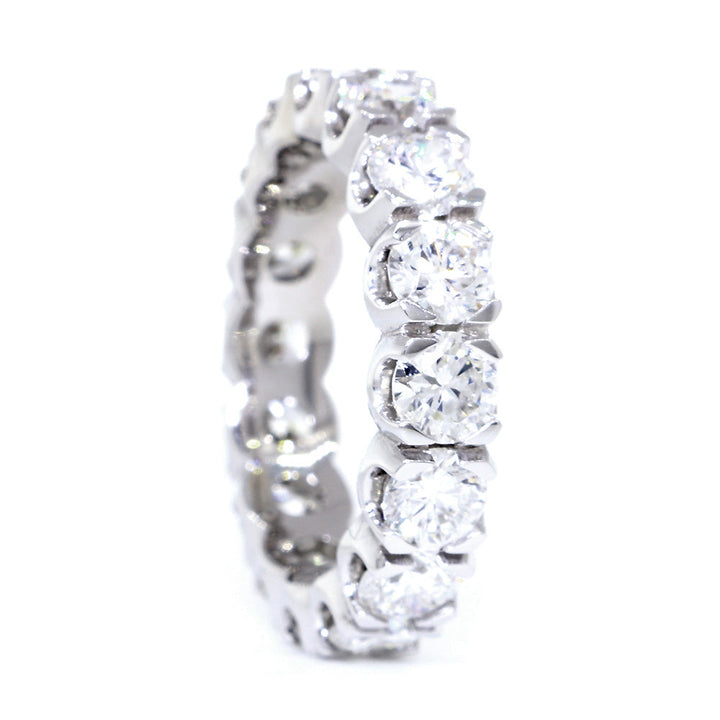 Round Diamonds Eternity Band, 5.0CT in 14K White Gold