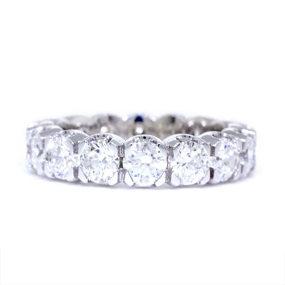 Round Diamonds Eternity Band, 5.0CT in 14K White Gold