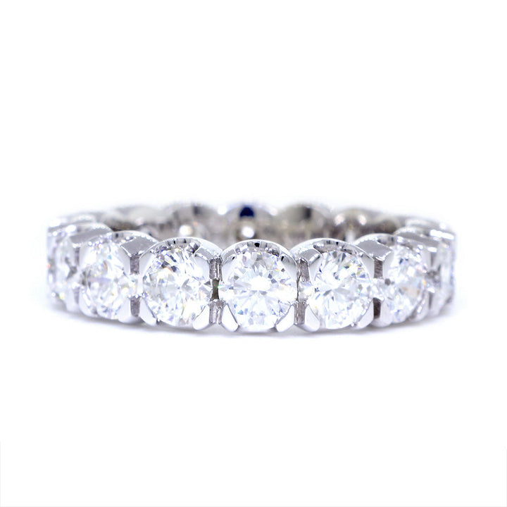 Round Diamonds Eternity Band, 5.0CT in 14K White Gold