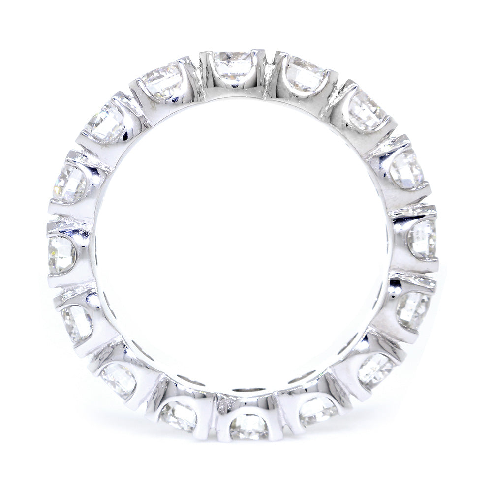 Round Diamonds Eternity Band, 5.0CT in 14K White Gold