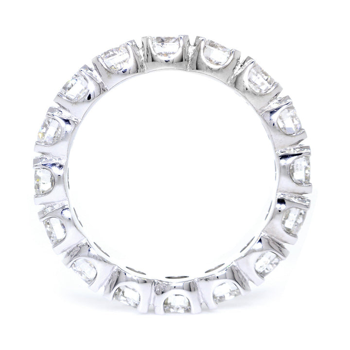Round Diamonds Eternity Band, 5.0CT in 14K White Gold