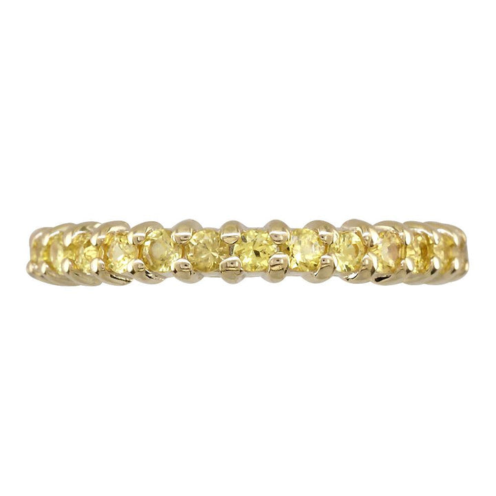 Eternity Band with Round Yellow Sapphires, 1.45CT in 14K Yellow Gold