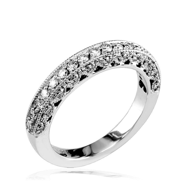 Matching Diamond Wedding Band, 0.55CT in 14k White Gold
