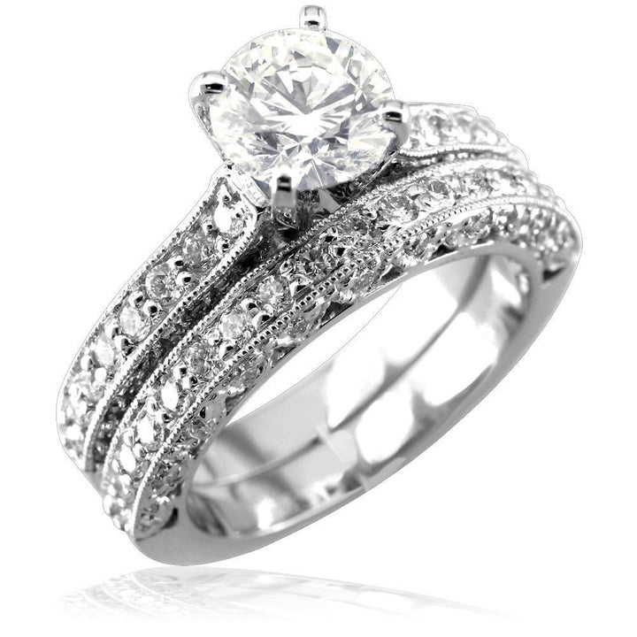 Matching Diamond Wedding Band, 0.55CT in 14k White Gold