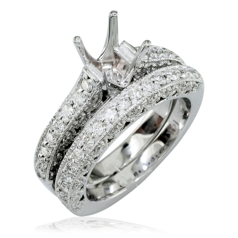 Matching Diamond Wedding Band, 0.55CT in 14k White Gold