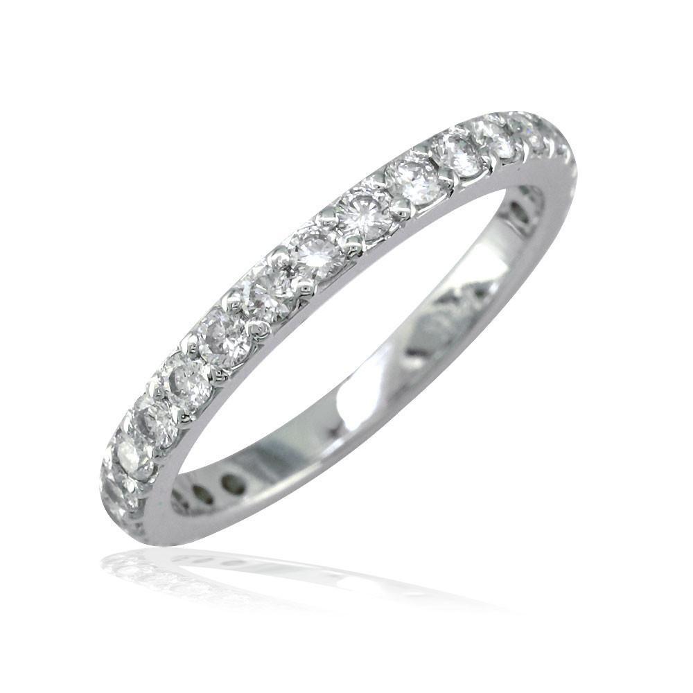 Cushion Halo Round Diamond Engagement Ring Setting in 14K White Gold, 1.00CT Sides