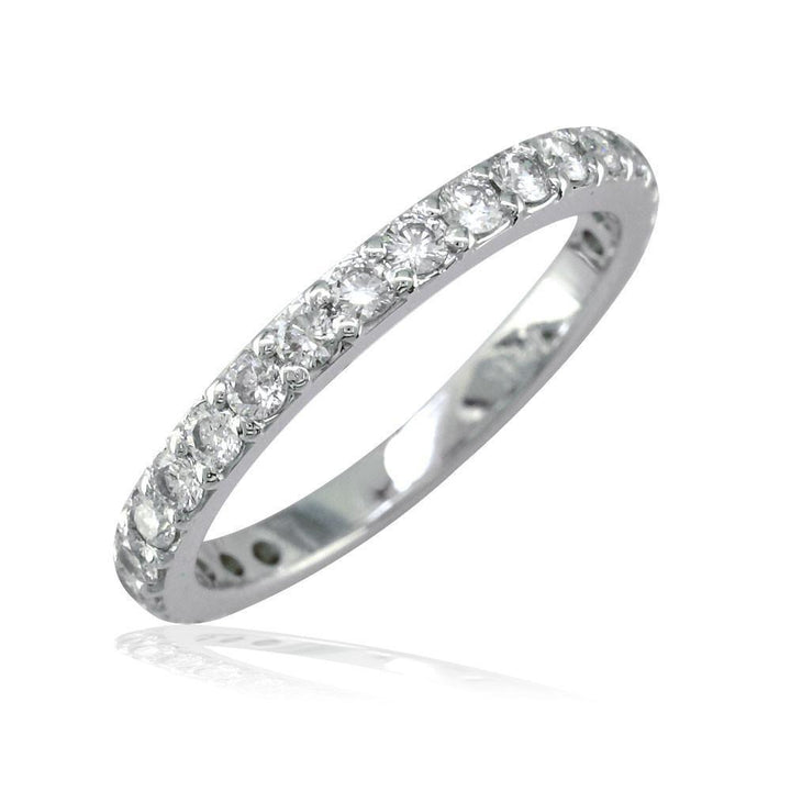 Cushion Halo Round Diamond Engagement Ring Setting in 14K White Gold, 1.00CT Sides