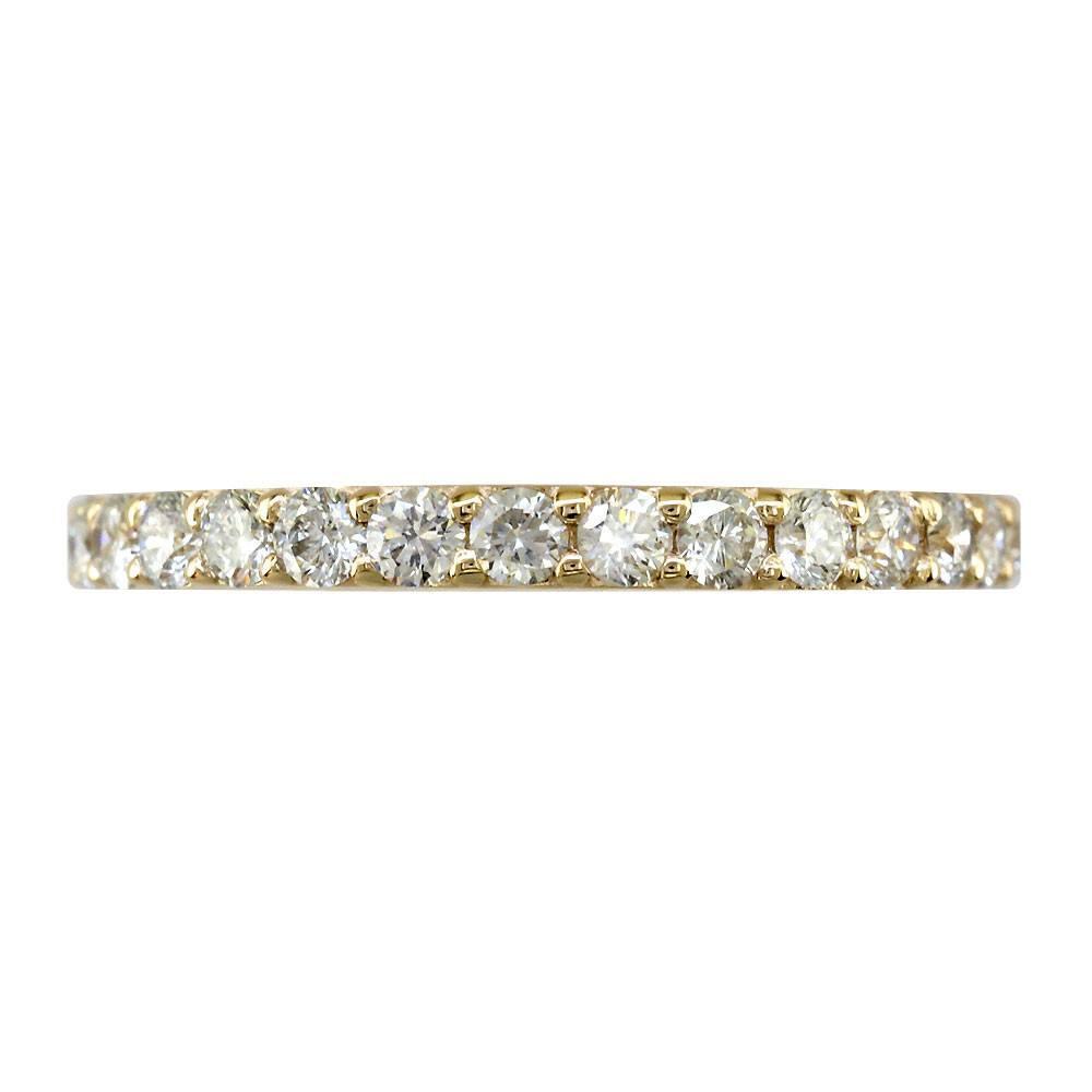 Round Diamonds Matching Wedding Band, 0.75CT in 14k Yellow Gold