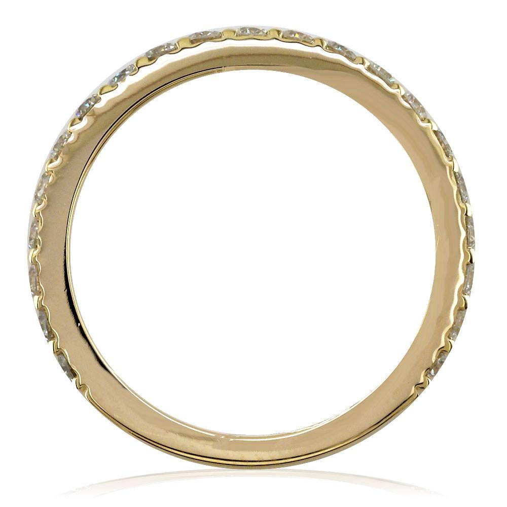 Round Diamonds Matching Wedding Band, 0.75CT in 14k Yellow Gold