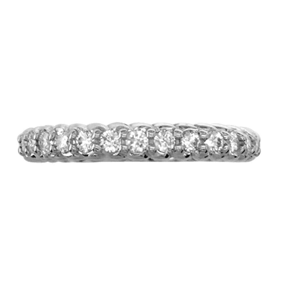 Diamond Band with Rope Design, 0.65CT in 14k White Gold